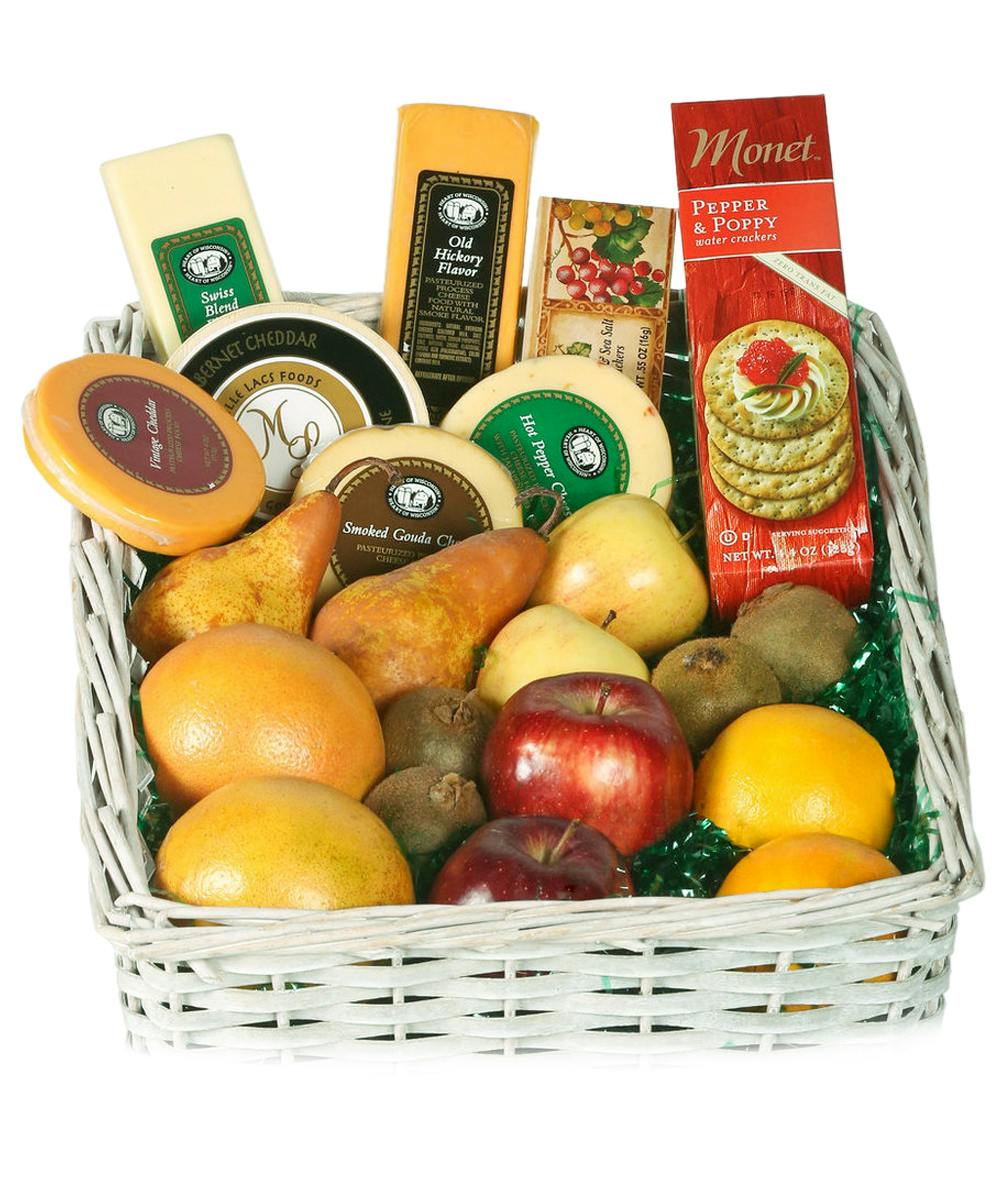 Fruit and Cheese Gift Basket delivery Peoples Flowers