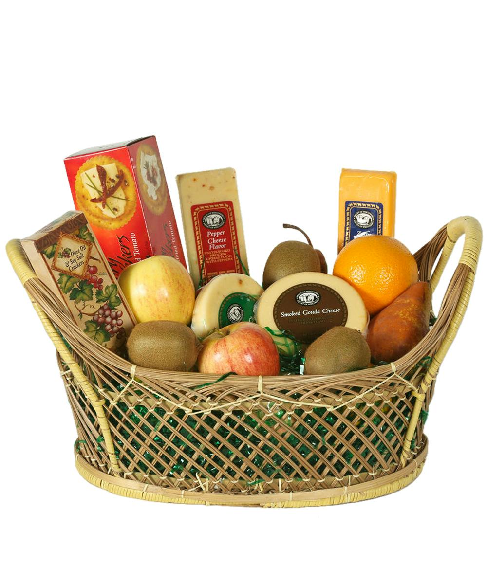 Fruit and Cheese Gift Basket delivery Peoples Flowers