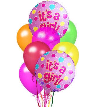 new baby girl balloons