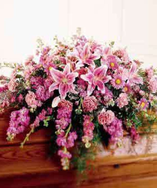 Sympathy Casket Spray Albuquerque (NM) Funeral Flowers Peoples Flower Shops