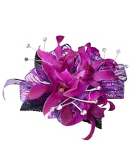 Dendrobium Orchid Corsage with Bling