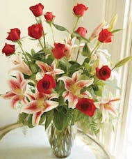 Roses & Stargazer Lilies