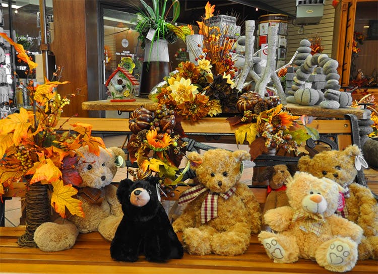 In addition to flowers and plants, Peoples offers a range of gifts and decorations